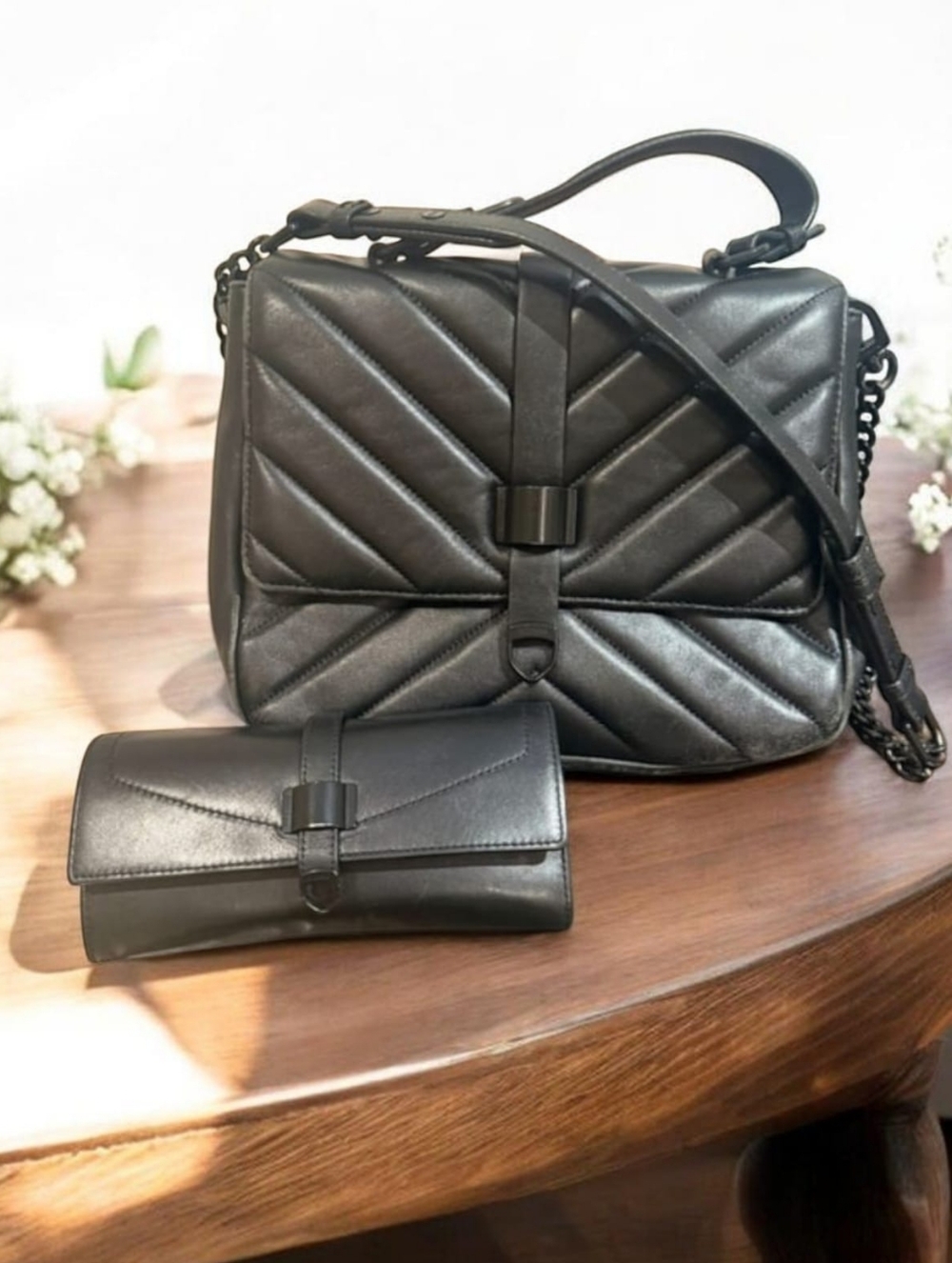 Rudsak leather Quilted Top-Handle Shoulder Bag - Picture 12 of 14